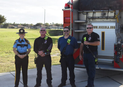 Curtis Security Fire truck with firefighters